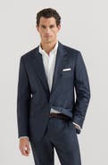 Brunello Cucinelli Super 150s virgin wool four season batavia twill blazer