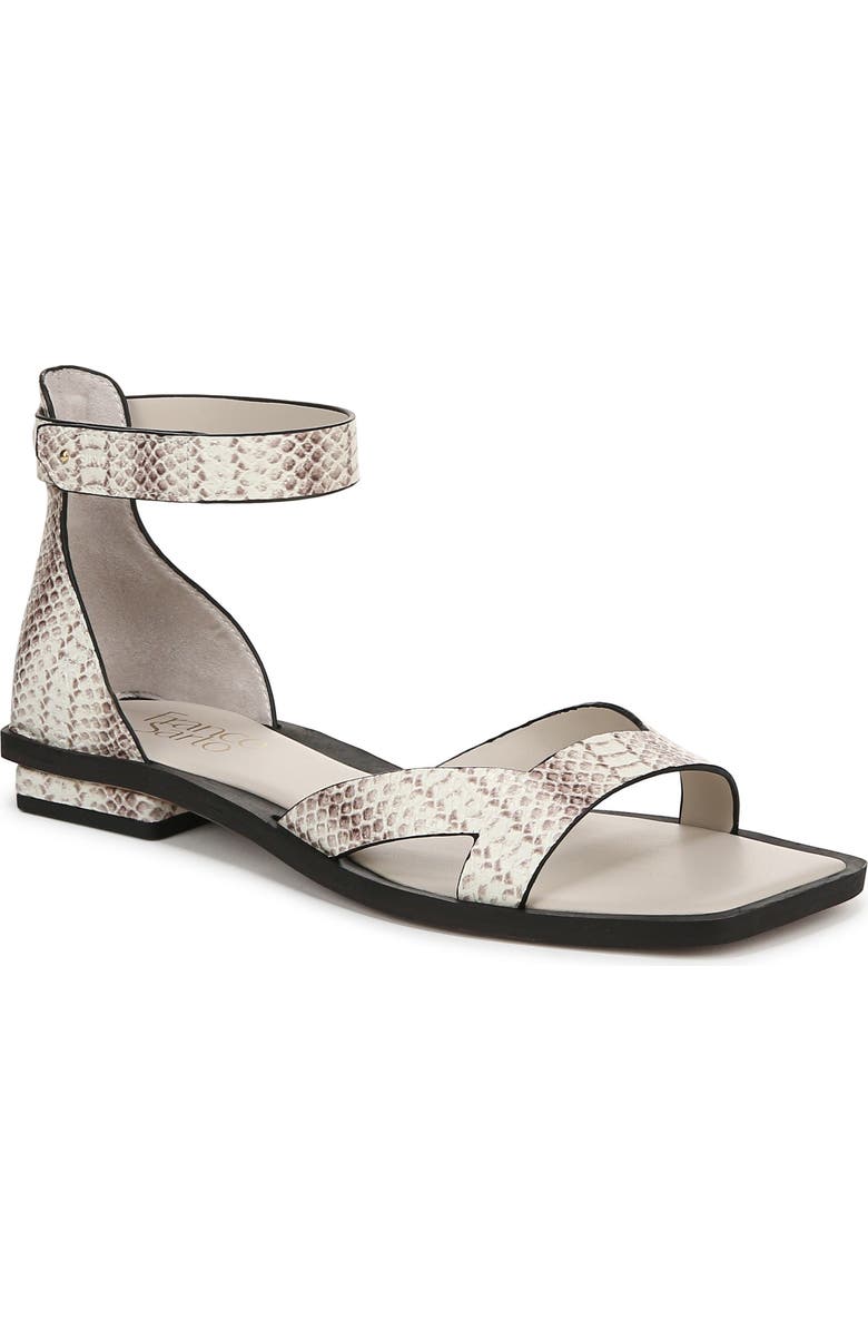 Franco Sarto Elisa Ankle Strap Sandal, Main, color, Grey Snake Print
