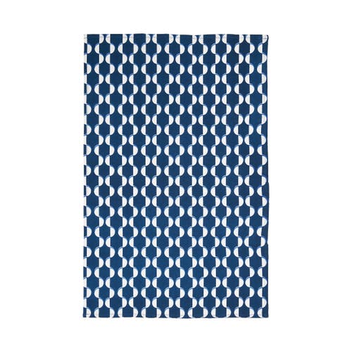 Carol & Frank Wavy Dot Towel In Blue