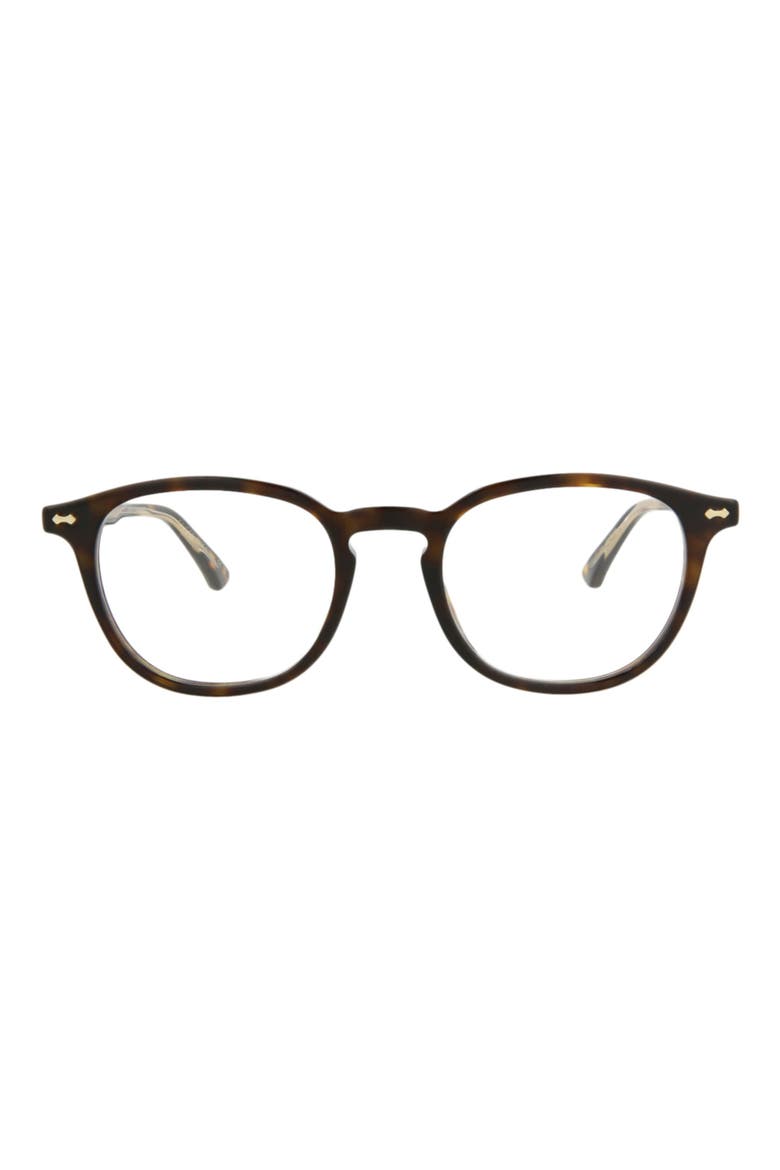 49mm Round Optical Glasses, Main, color, HAVANA HAVANA TRANSPARENT