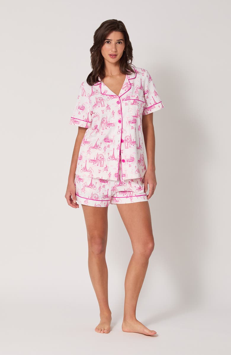 BedHead Pajamas Print Short Pajamas, Alternate, color, Jet Setter