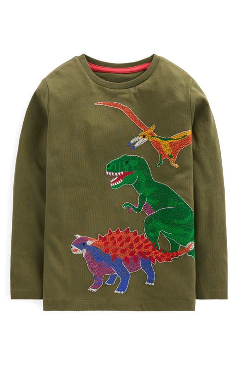 Kids' Embroidered Glow in the Dark Cotton T-Shirt (Toddler & Little Kid)