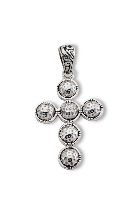 Sterling Silver Hammered Cross Pendant