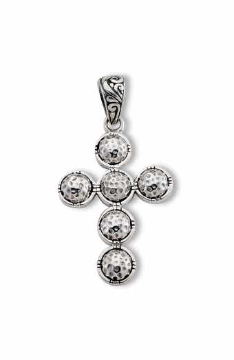 Sterling Silver Hammered Cross Pendant