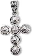SAMUEL B. Sterling Silver Hammered Cross Pendant