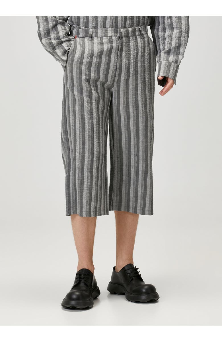 PCFG Linen & Cotton Blend Checked Woven Short, Alternate, color, Grey