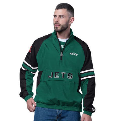 Men's Starter Green New York Jets Prospect Half-Zip Pullover