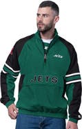 STARTER Men's Starter Green New York Jets Prospect Half-Zip Pullover