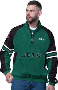 STARTER Men's Starter Green New York Jets Prospect Half-Zip Pullover