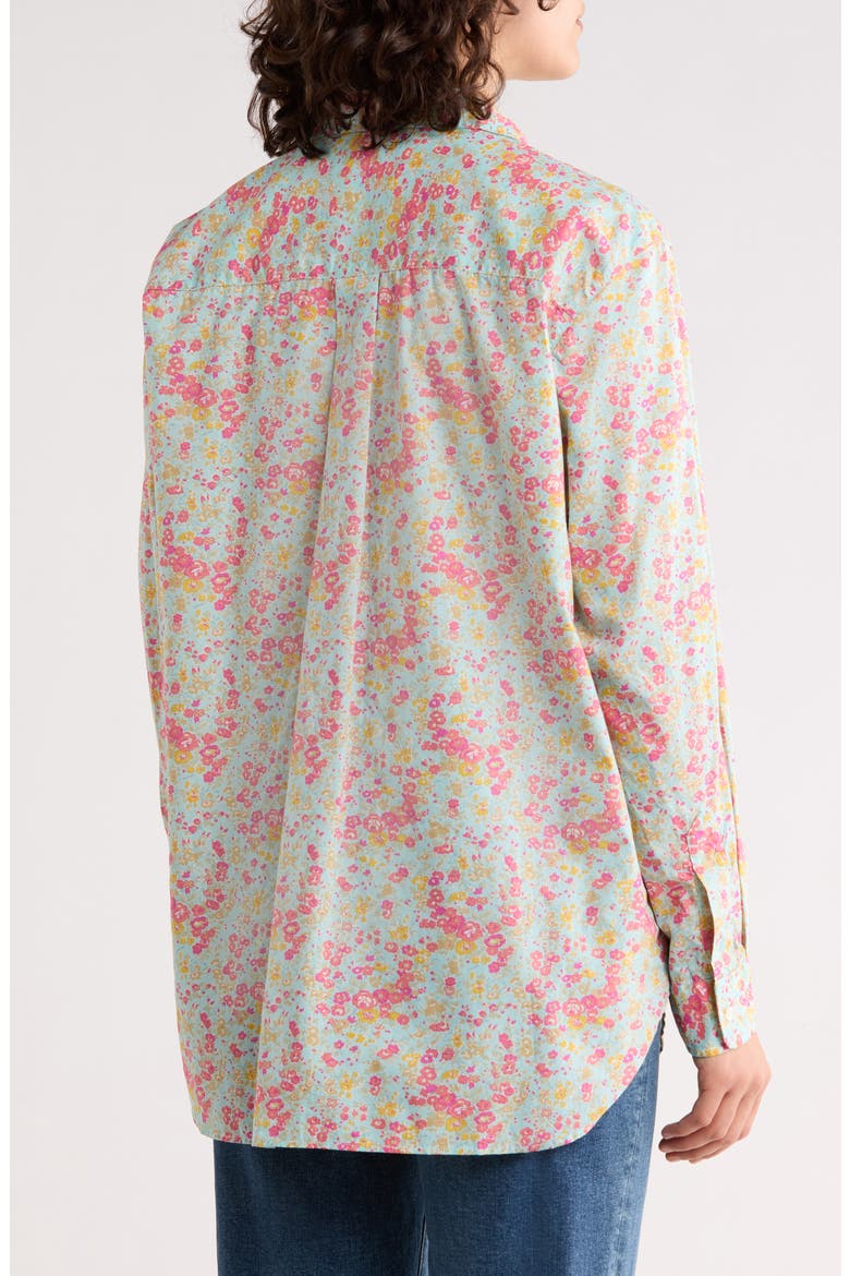 Relaxed Fit Button-Up Shirt, Alternate, color, PINK SEAFOAM FLORAL