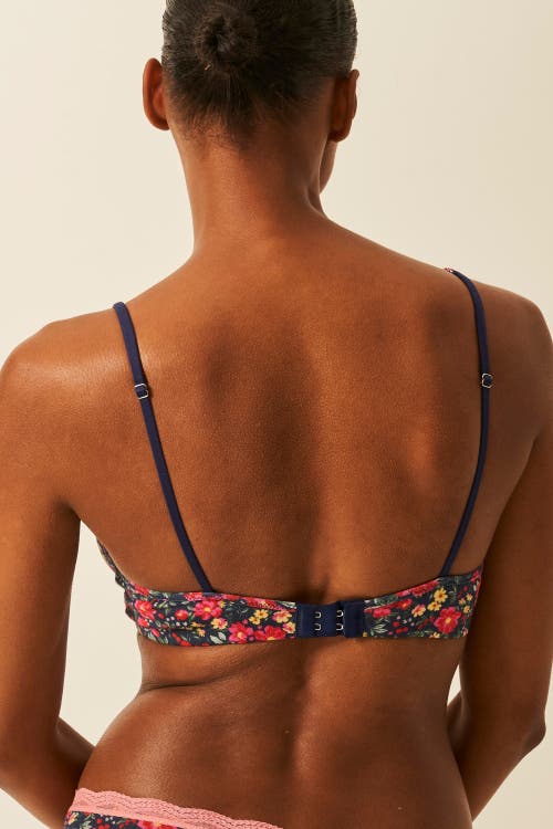 Stripe & Stare The Lace Plunge & Original Knicker Set In Multi