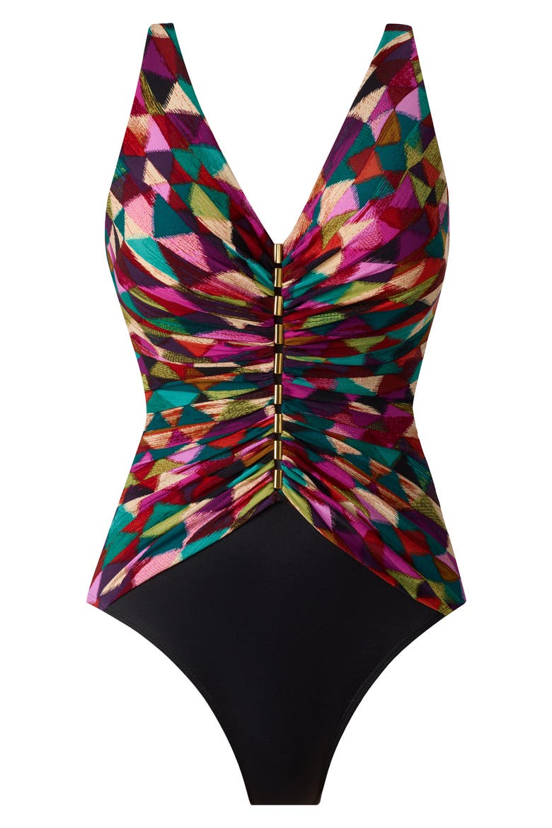 Farfalle Charmer One Piece Swimsuit, Alternate, color, MULTI