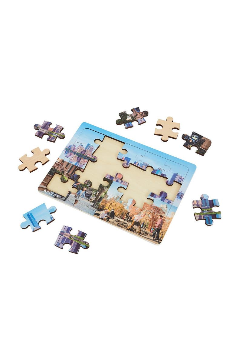 Kaplan Early Learning Company Big Puzzle Set with Metal Rack - Set of 24, Alternate, color, Multicolored