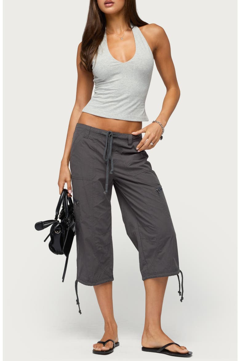 Bennet V-Neck Halter Top, Alternate, color, GRAY-MELANGE