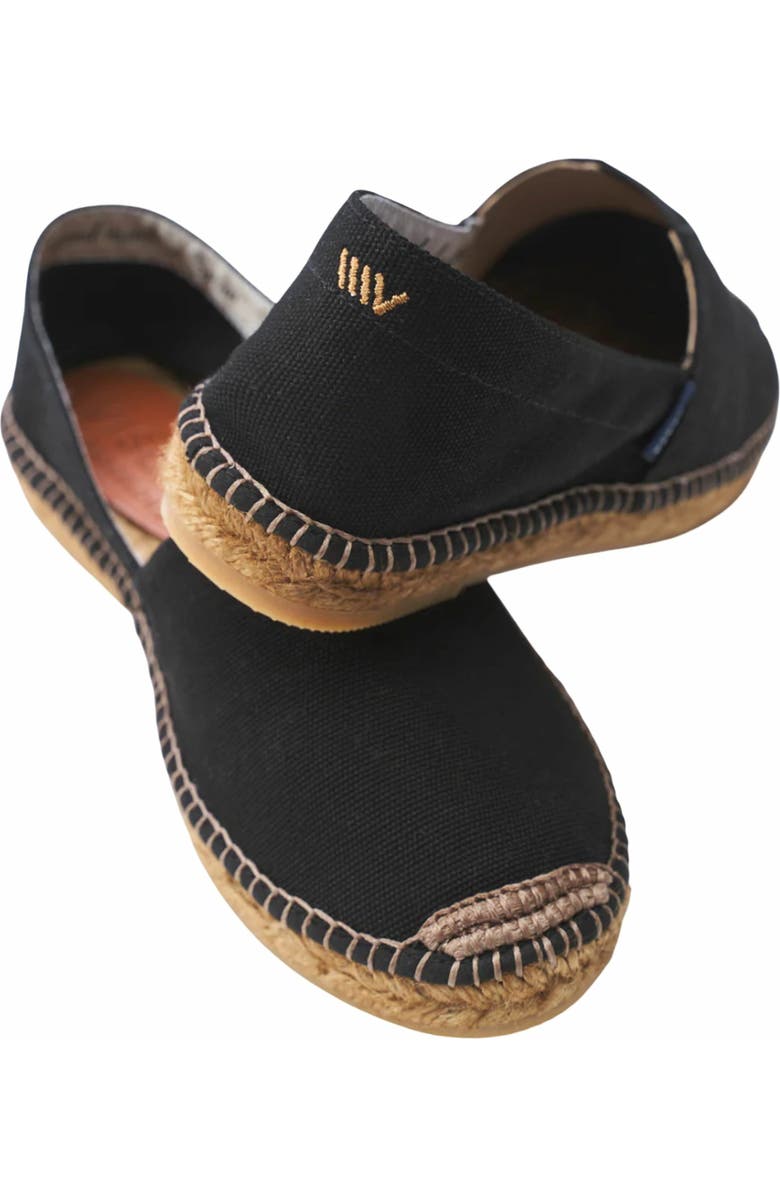 VISCATA Barceloneta Canvas Espadrille Flats, Alternate, color, Black