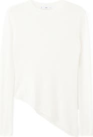 MANGO Asymmetric Alpaca & Wool Blend Sweater
