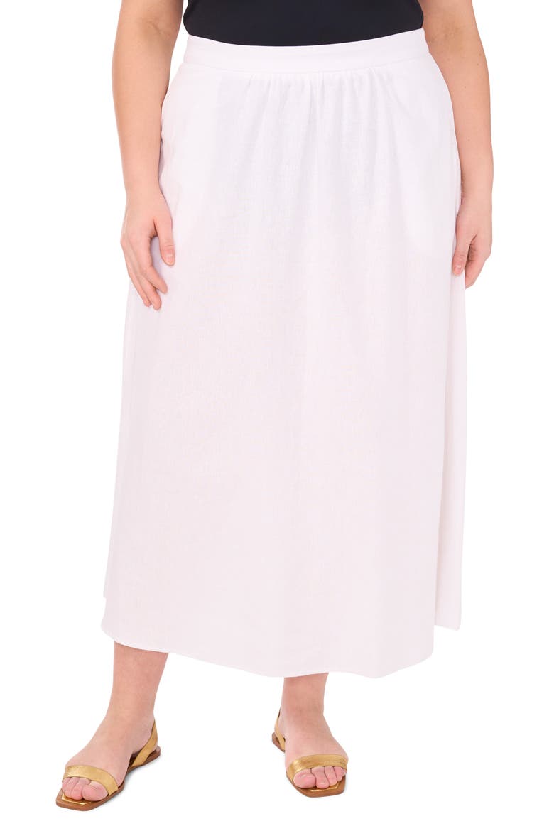 A-Line Midi Skirt, Main, color, ULTRA WHITE
