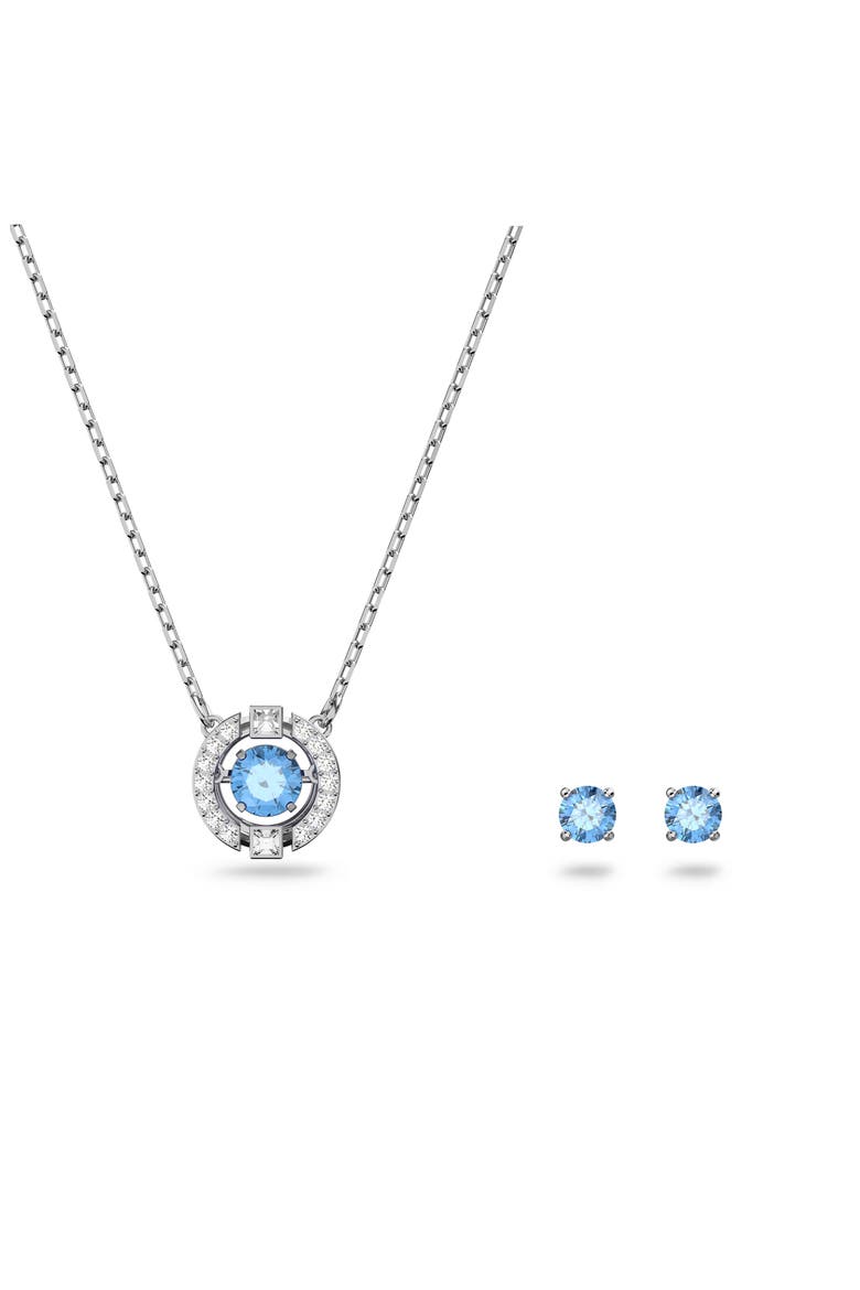 Una Stud Earrings & Necklace Set, Main, color, BLUE