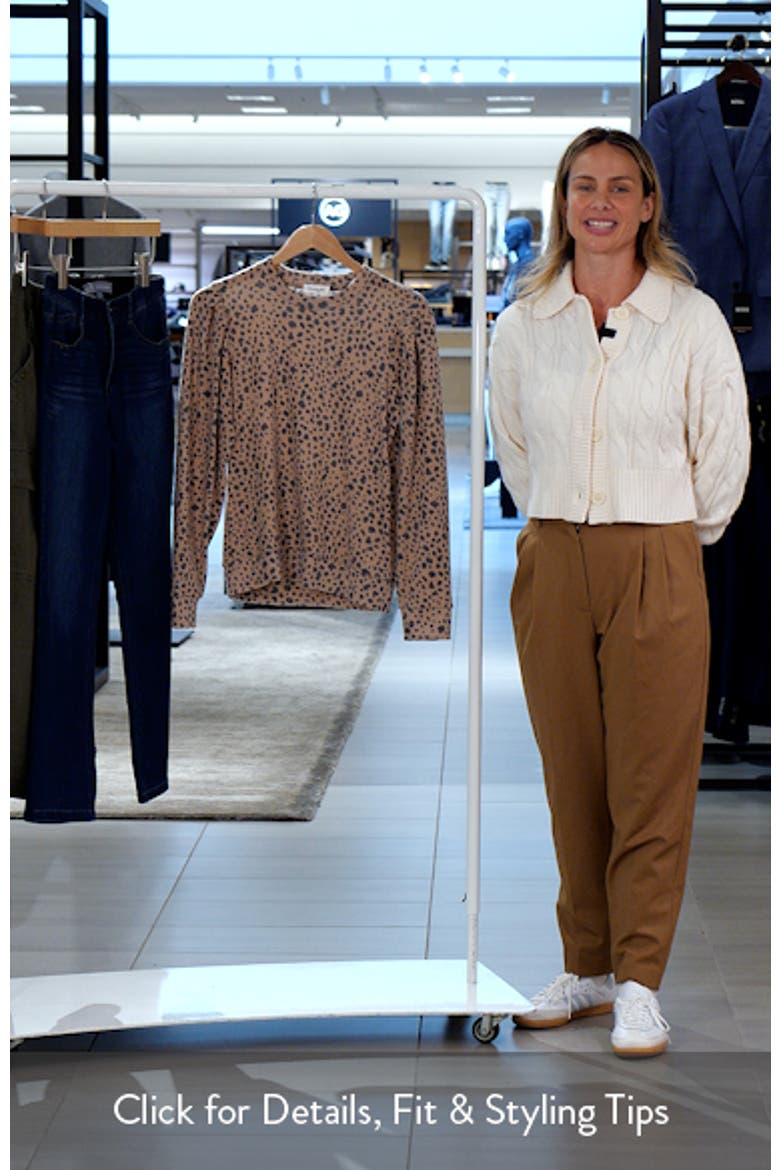 Pleated Long Sleeve Brushed Jersey Top video