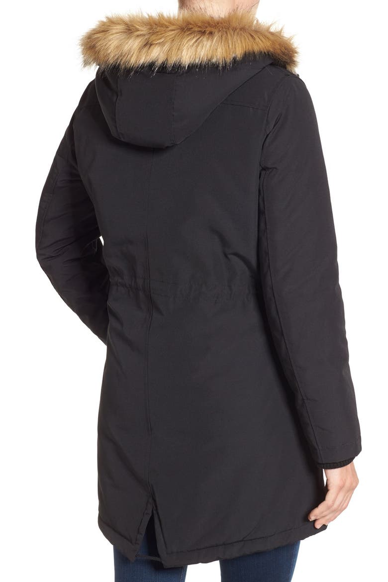 Levi's® Faux Fur Trim Heavyweight Parka, Alternate, color, BLACK