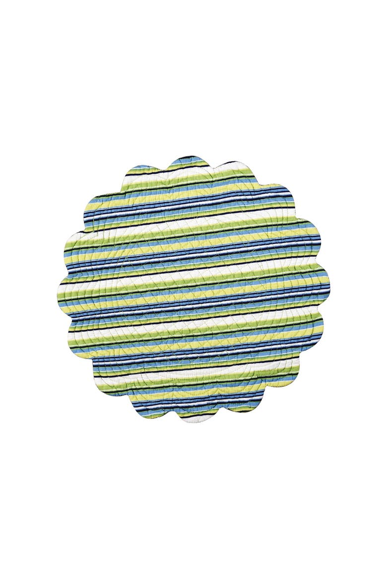 Fenwick Isle Round Placemat Set of 6, Alternate, color, Green
