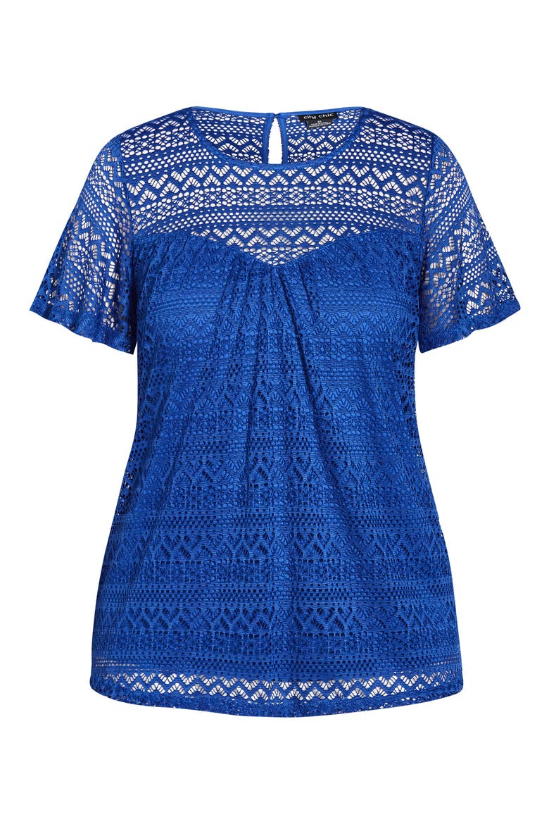 Women's Serenity Lace Top, Alternate, color, COBALT
