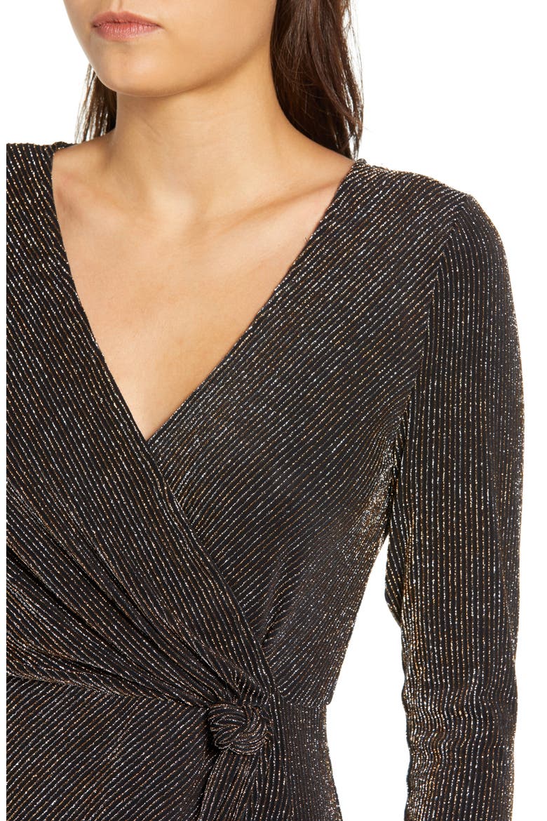 Metallic Sheath Dress, Alternate, color, GOLD