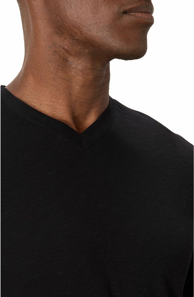 Pact Organic Cotton Featherweight Slub V-Neck Tee, Alternate, color, Black