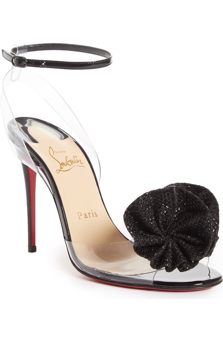 Christian Louboutin Fossiliza Clear Ankle Strap Sandal, Main, color,
