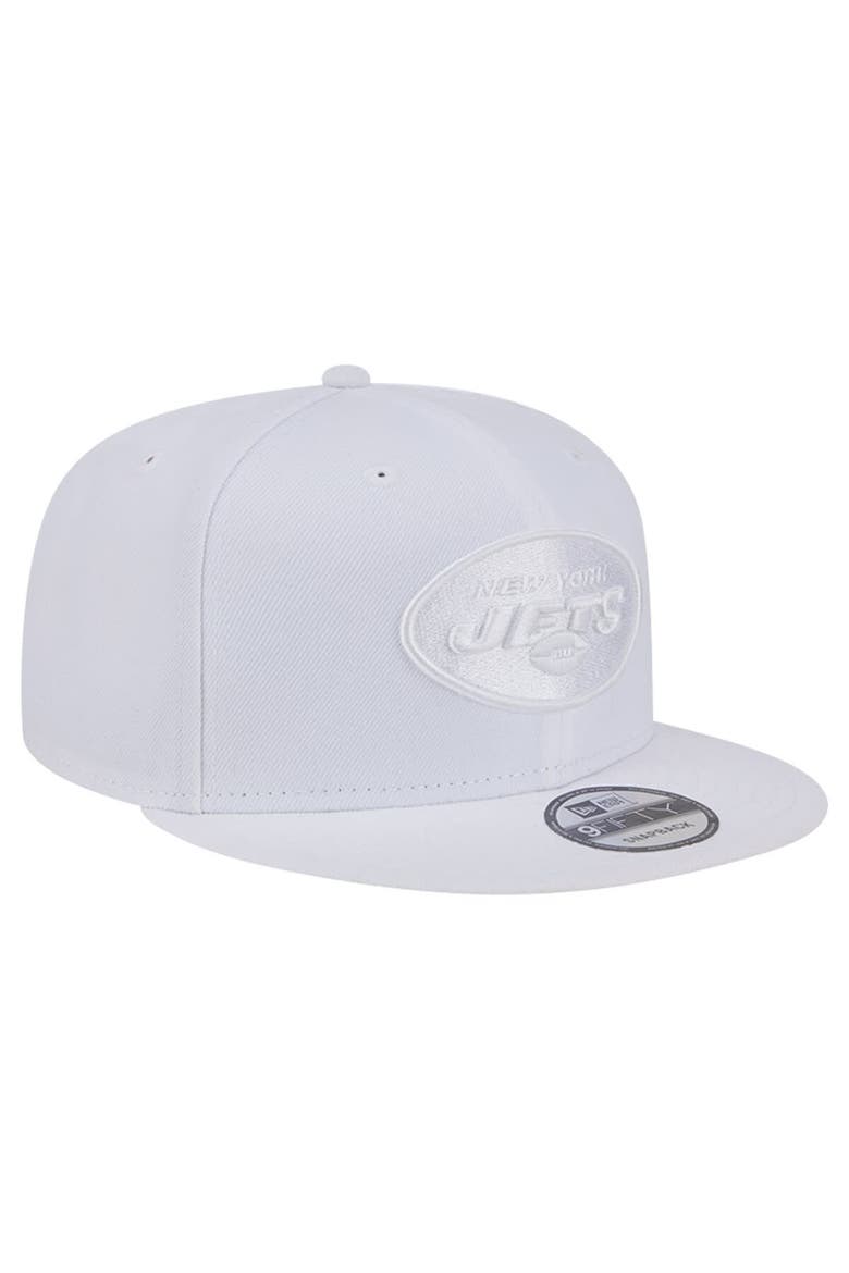 Men's New Era New York Jets Main White on White 9FIFTY Snapback Hat, Alternate, color, White