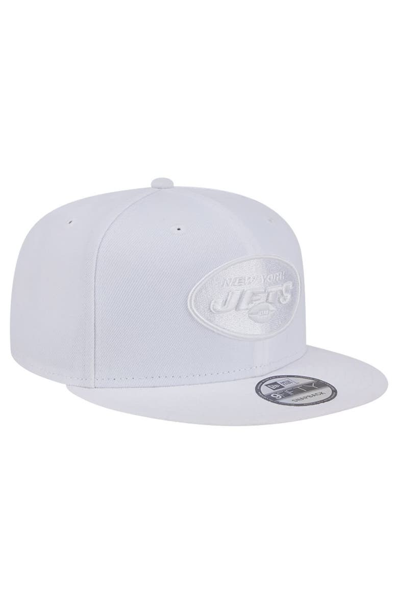 New Era Men's New Era New York Jets Main White on White 9FIFTY Snapback Hat, Alternate, color, 