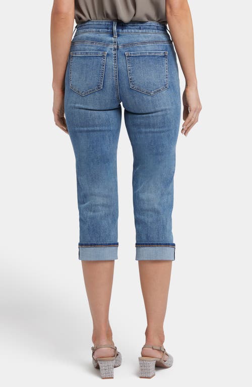 Nydj Marilyn Roll Cuff Crop Capri Jeans In Majorca Bay