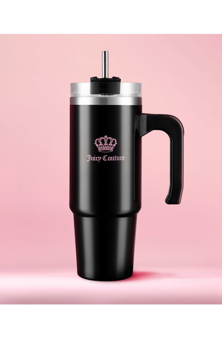 Juicy Couture 31.5-Ounce Stainless Steel Tumbler, Alternate, color, Jet Black