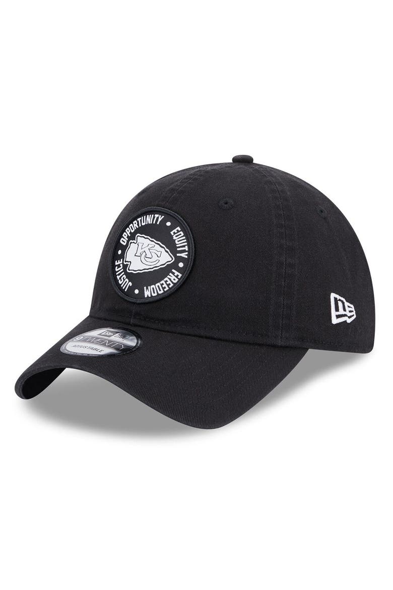 Men's New Era Black Kansas City Chiefs 2022 Inspire Change  9TWENTY Adjustable Hat, Alternate, color, Black