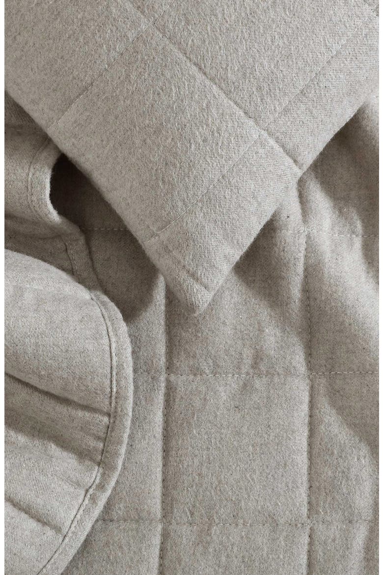 Mélange Flannel Set of 2 Pillow Shams, Alternate, color, NATURAL