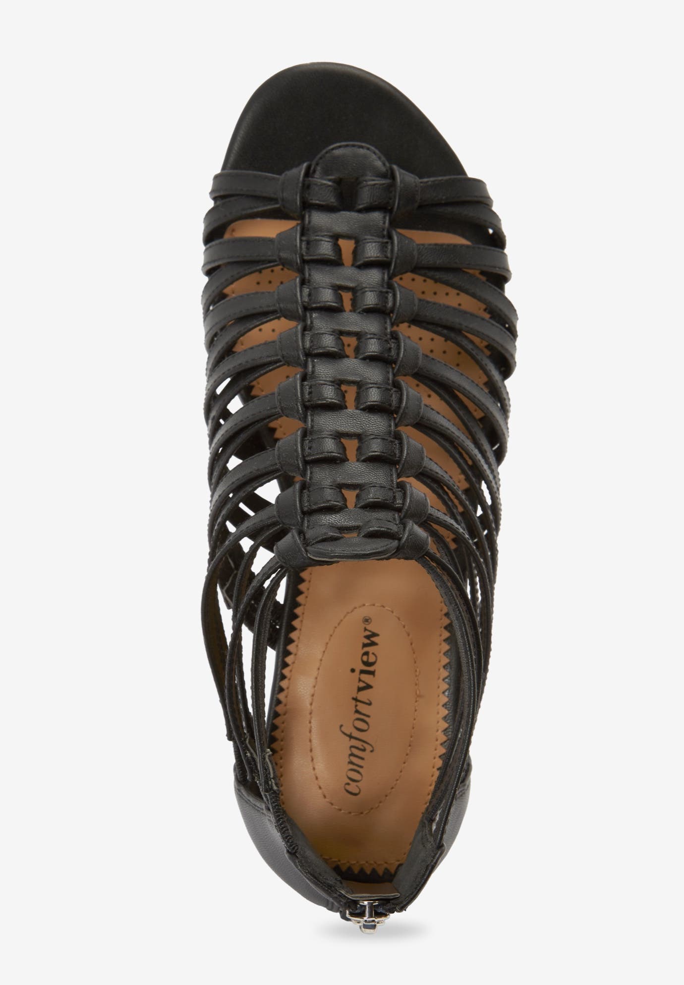 Comfortview The Helen Sandal, Alternate, color, Black