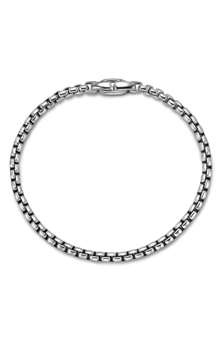 David Yurman Men's Box Chain Bracelet in Sterling Silver, 4mm, Alternate, color, Silver