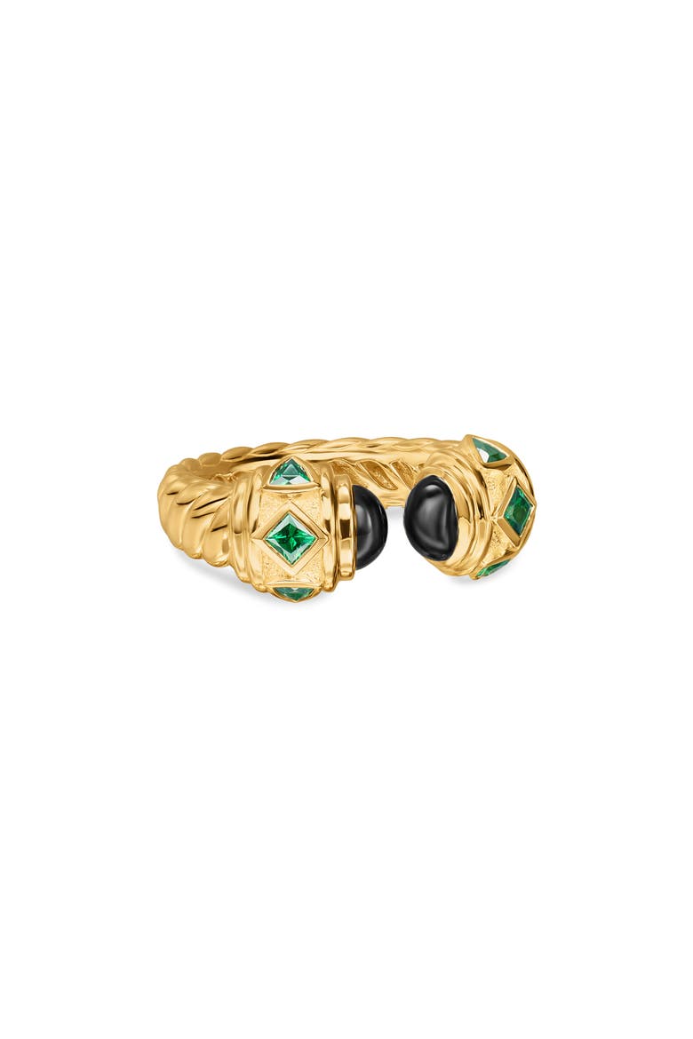 Renaissance Color Ring in 18K Yellow Gold, Main, color, BLACK ONYX