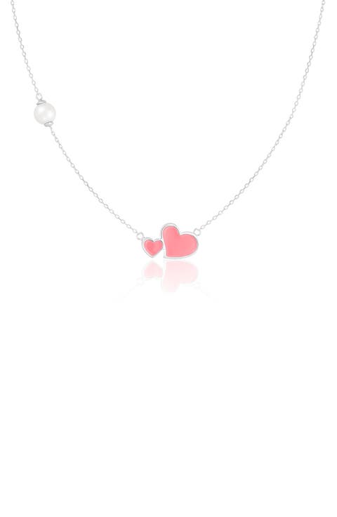 Double Heart Pendant Necklace