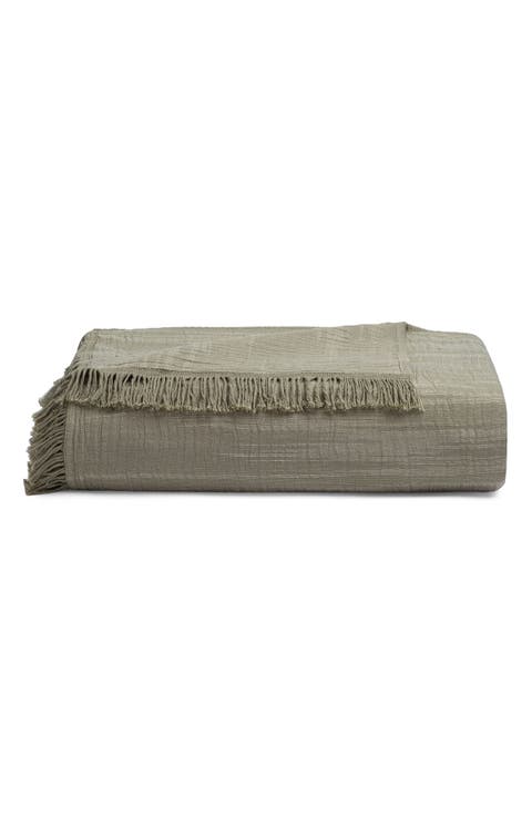 Sage Fringe Bedspread