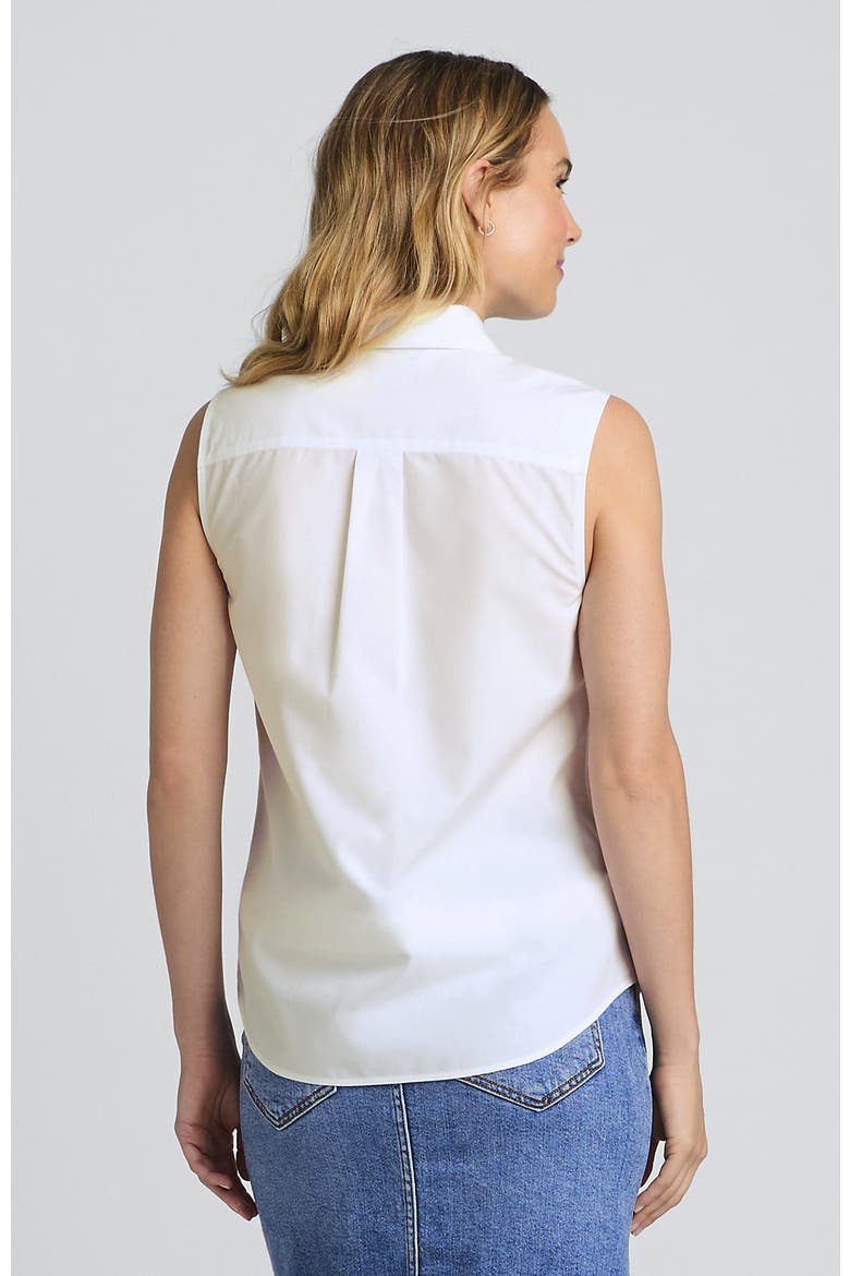 Sleeveless No Iron Shirt, Alternate, color, White