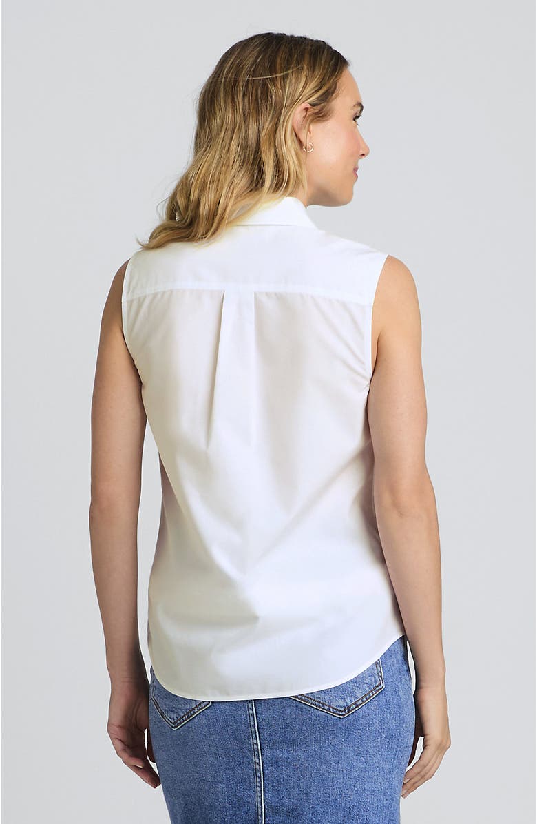 Lands
 End Sleeveless No Iron Shirt, Alternate, color, White