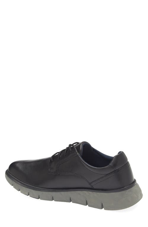 Johnston & Murphy Connor Plain Toe Derby In Black Full Grain