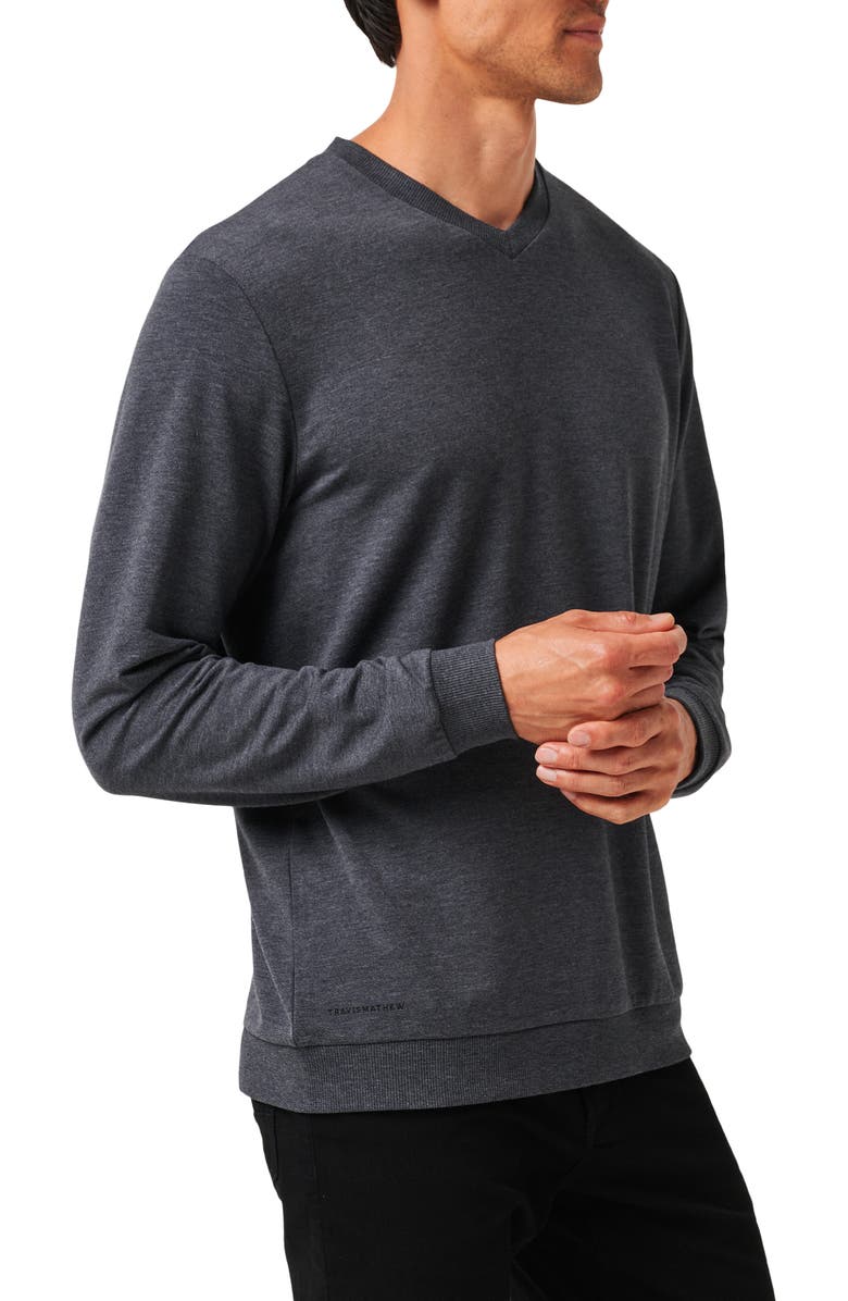 TravisMathew Amenities V-Neck Sweatshirt, Alternate, color, 