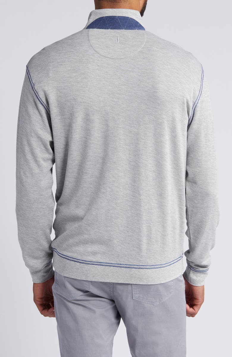 johnnie-O Hanks Heathered Quarter Zip Pullover, Alternate, color, Light Gray