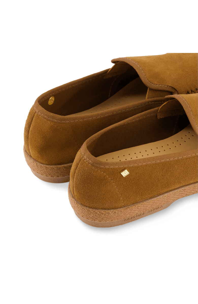 Rivieras Slip-On Woven Split Toe Moccasin, Alternate, color, Brown