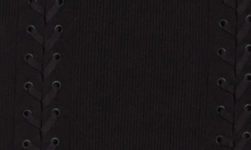 Simkhai Helix Lace-up Midi Skirt In Black