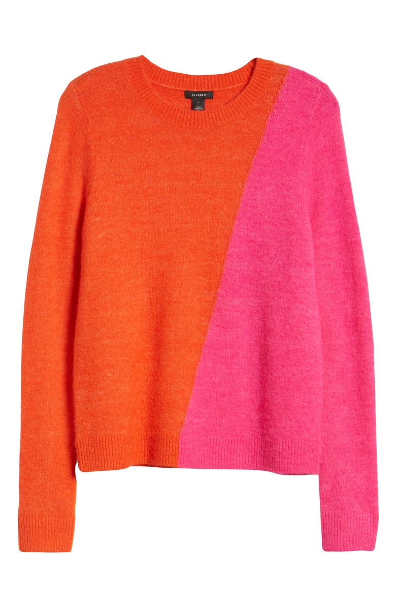 Halogen<sup>®</sup> Colorblock Crewneck Sweater, Alternate, color,