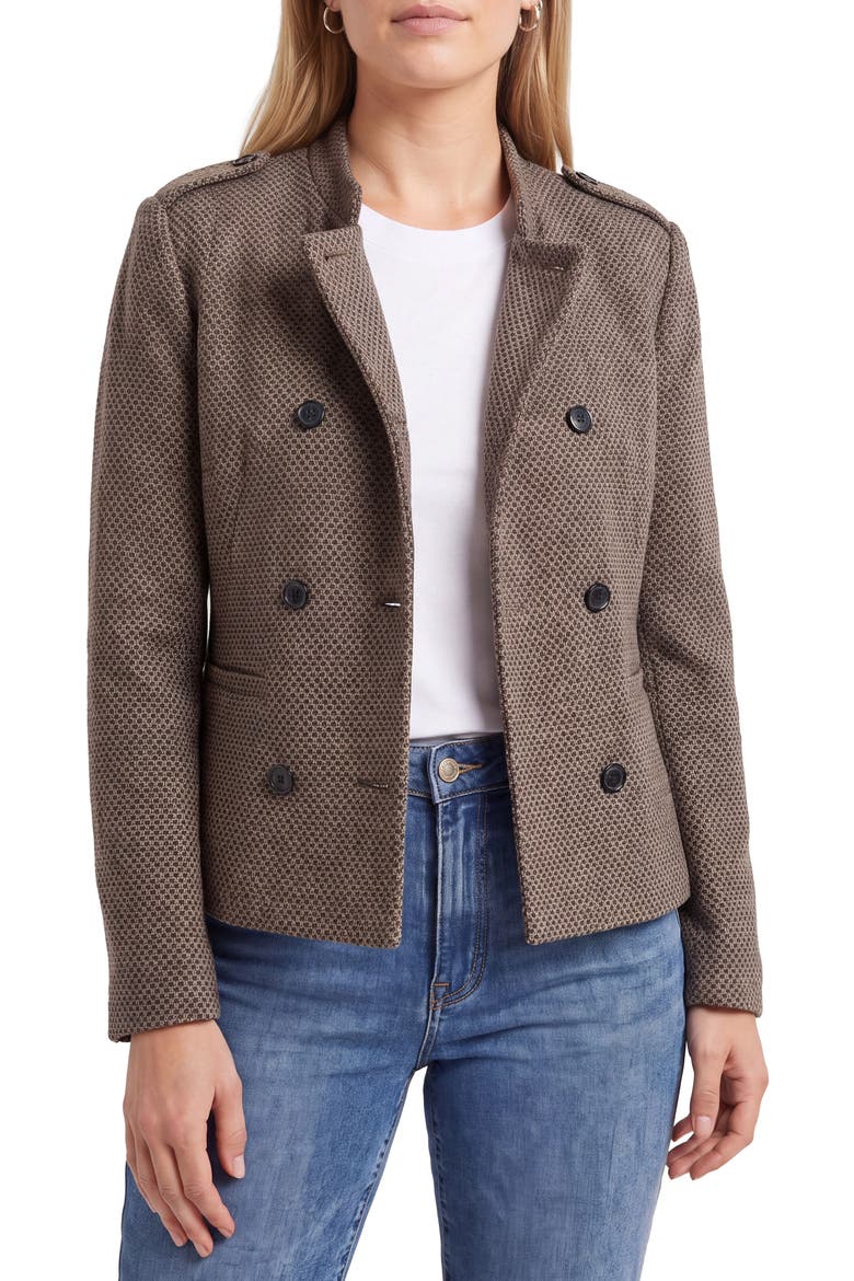 Military Jacket, Main, color, BLACK/ BROWN