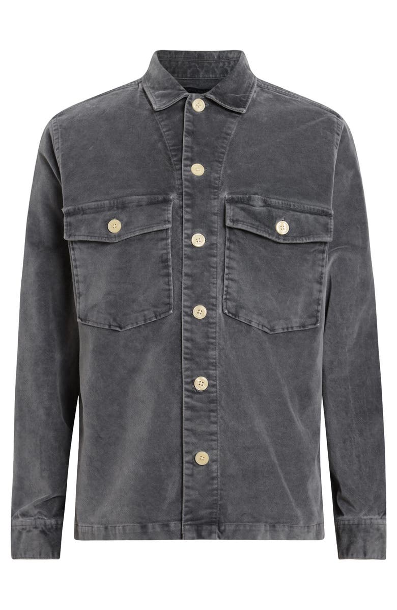 AllSaints Harrier Long Sleeve Cotton Button-Up Shirt, Alternate, color,